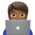 🧑🏾‍💻 technologist: medium-dark skin tone display on Apple